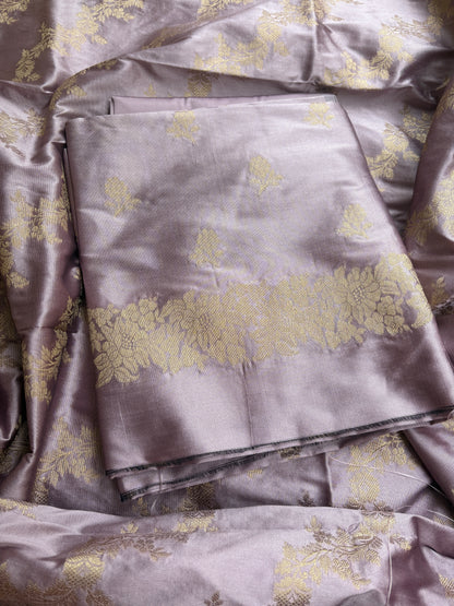 Nude pink premium Banarasi 3 piece suit set