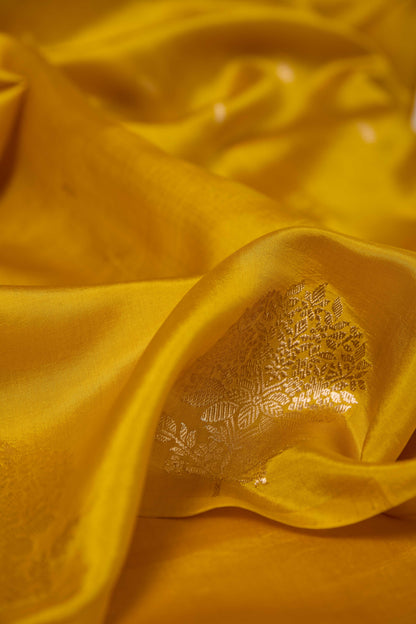 Mustard pure silk kadhwa saree
