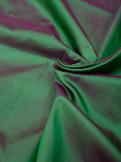 Green katan by katan silk suit set