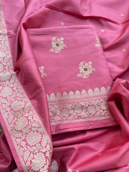 Peach katan by katan  kadhwa suit set