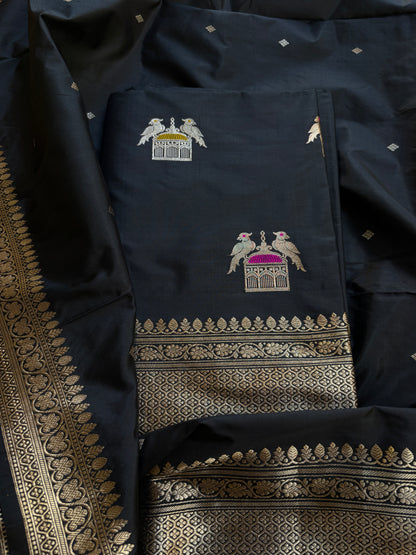 Black katan by katan kadhwa suit set