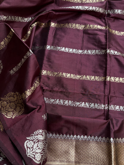 Coffee mango silk suit set
