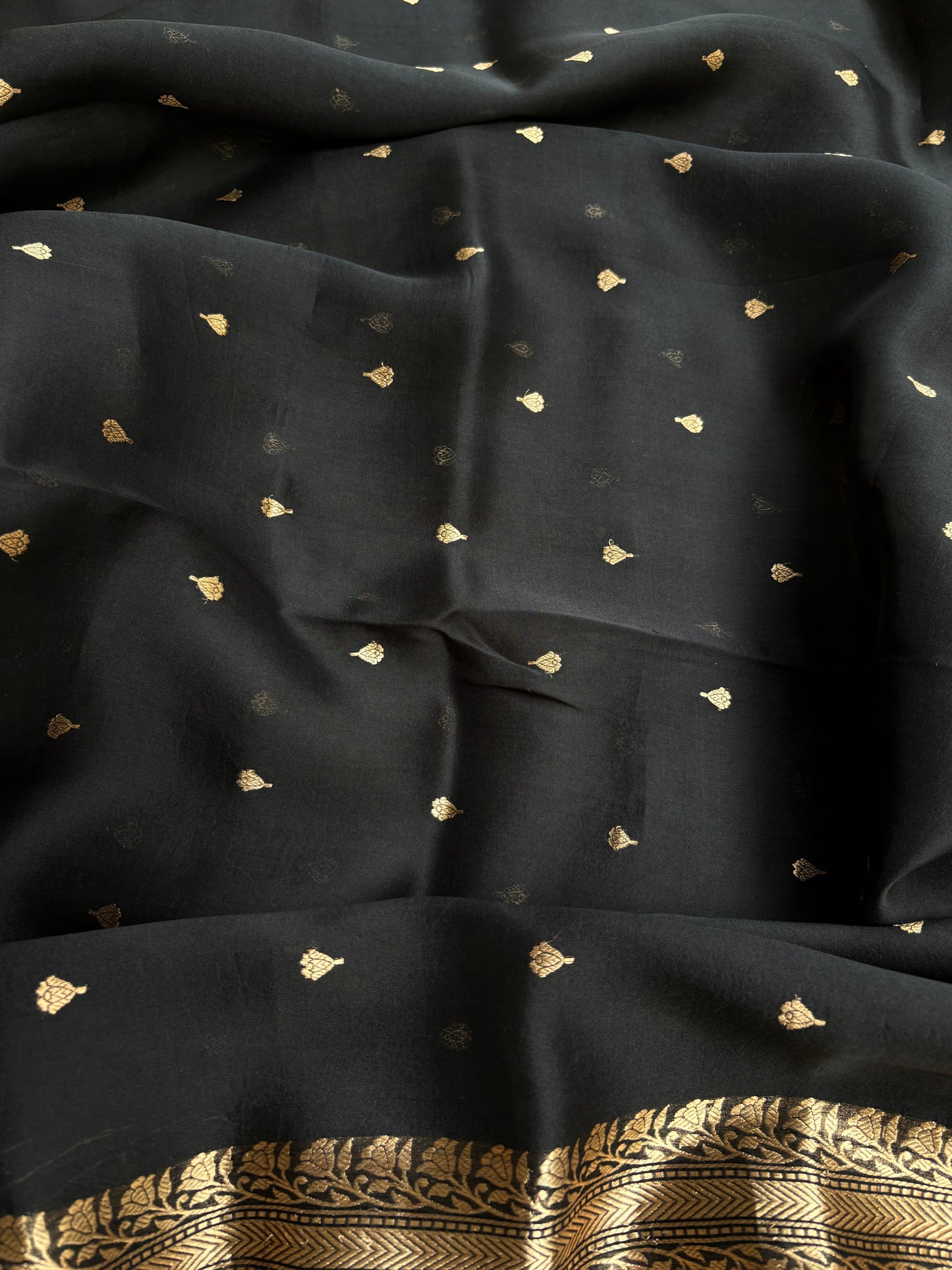 Black kora kadhwa 3 piece suit set