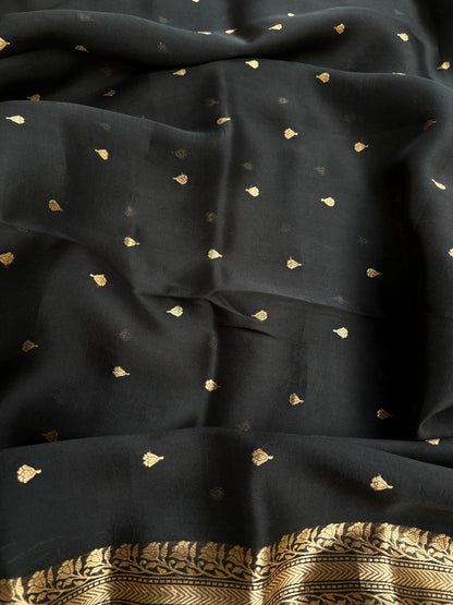 Black kora kadhwa 3 piece suit set