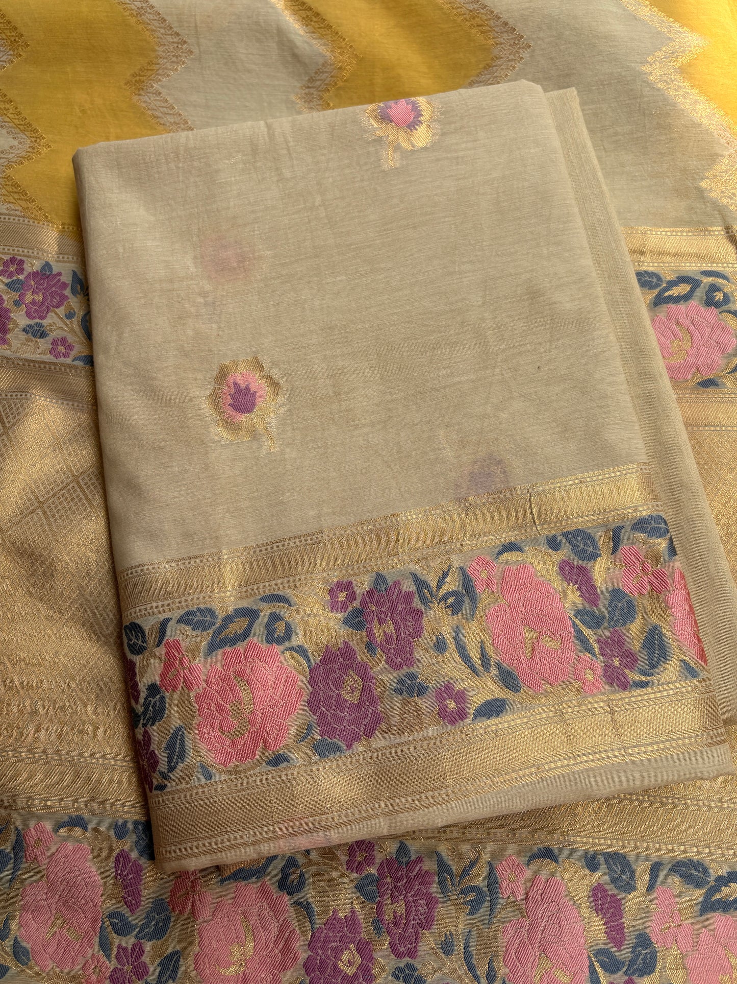 Khadi color Chanderi cotton meenadar suit set