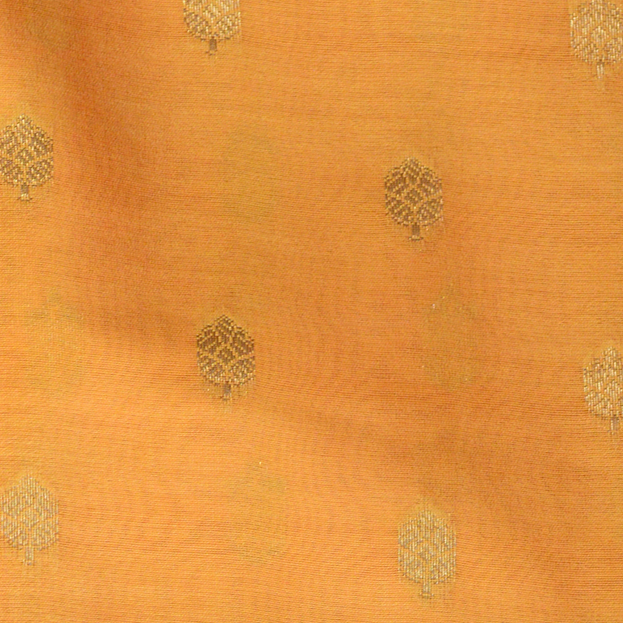 Mustard Orange Chanderi Silk Kurta Set