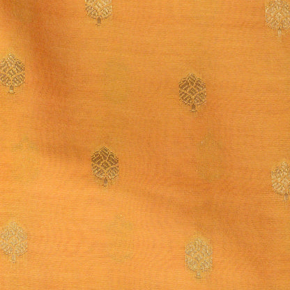 Mustard Orange Chanderi Silk Kurta Set
