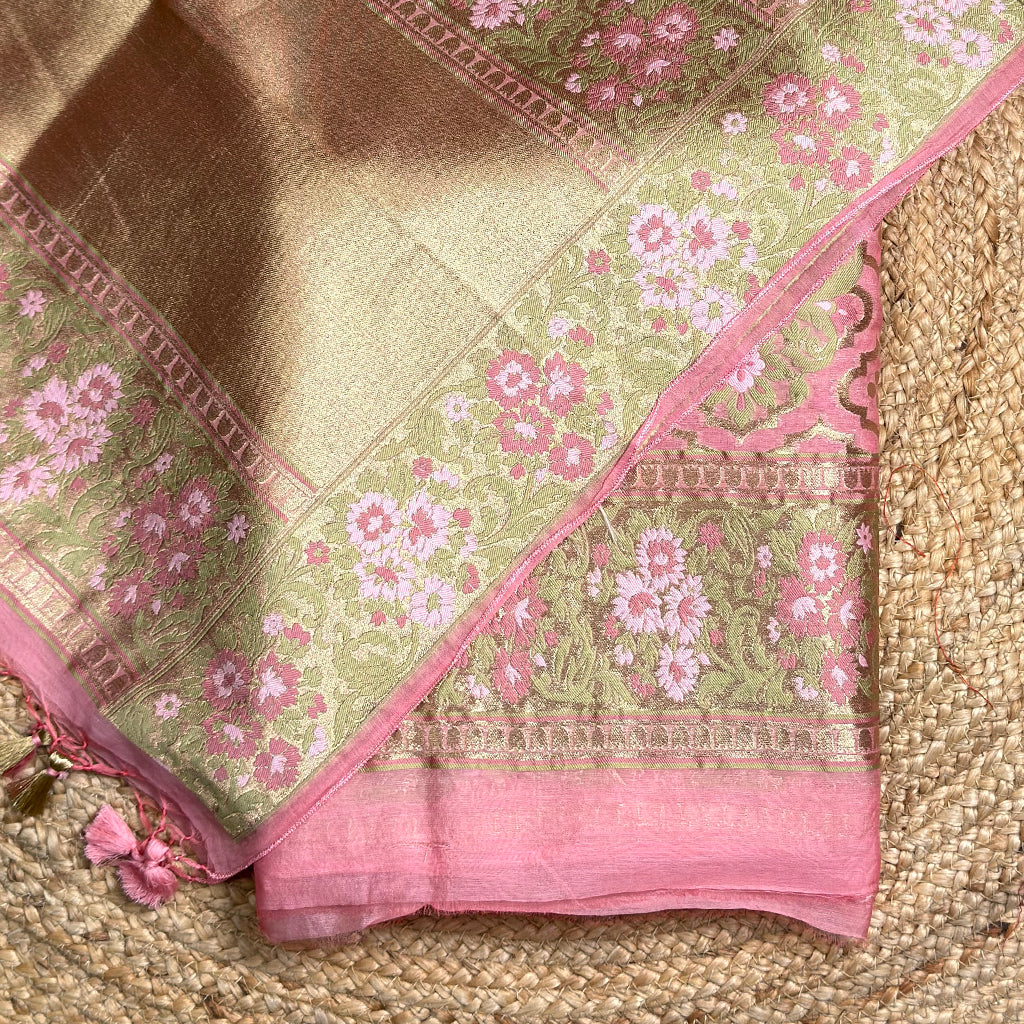 Pink Chander full jaal suit set