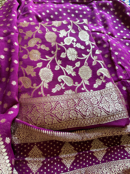 Pure Khaddi georgette 3 piece suit set