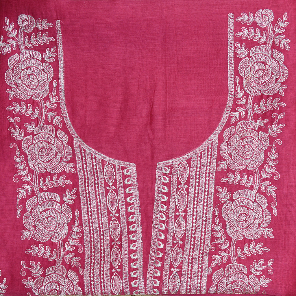 Pink Chanderi silk suit set