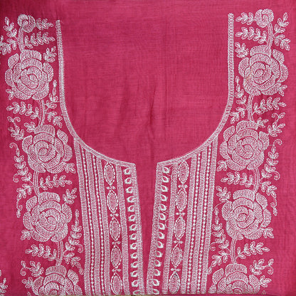 Pink Chanderi silk suit set