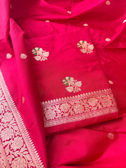 Red Katan by katan meenadar silk suit