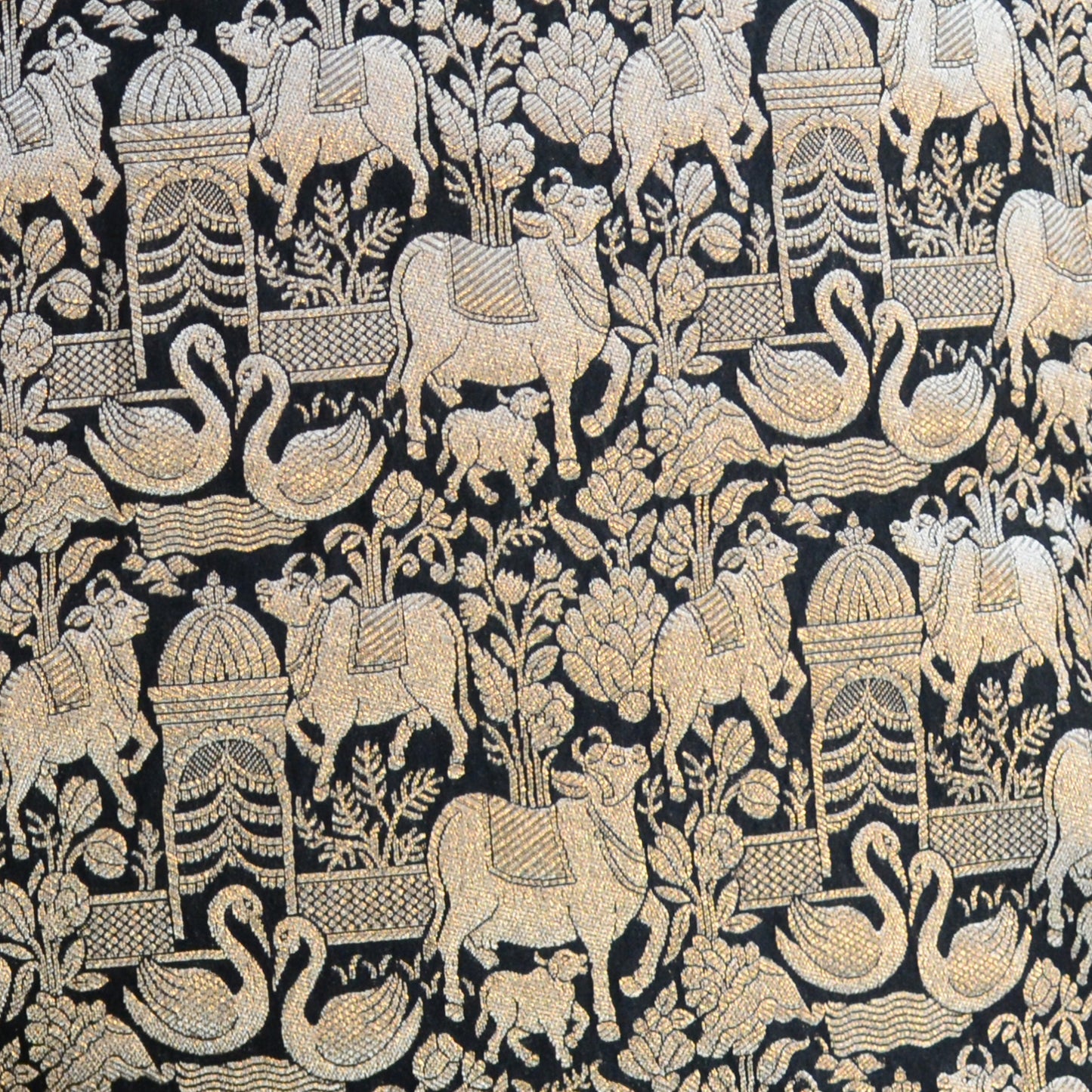 Black Banarasi Silk Dupatta