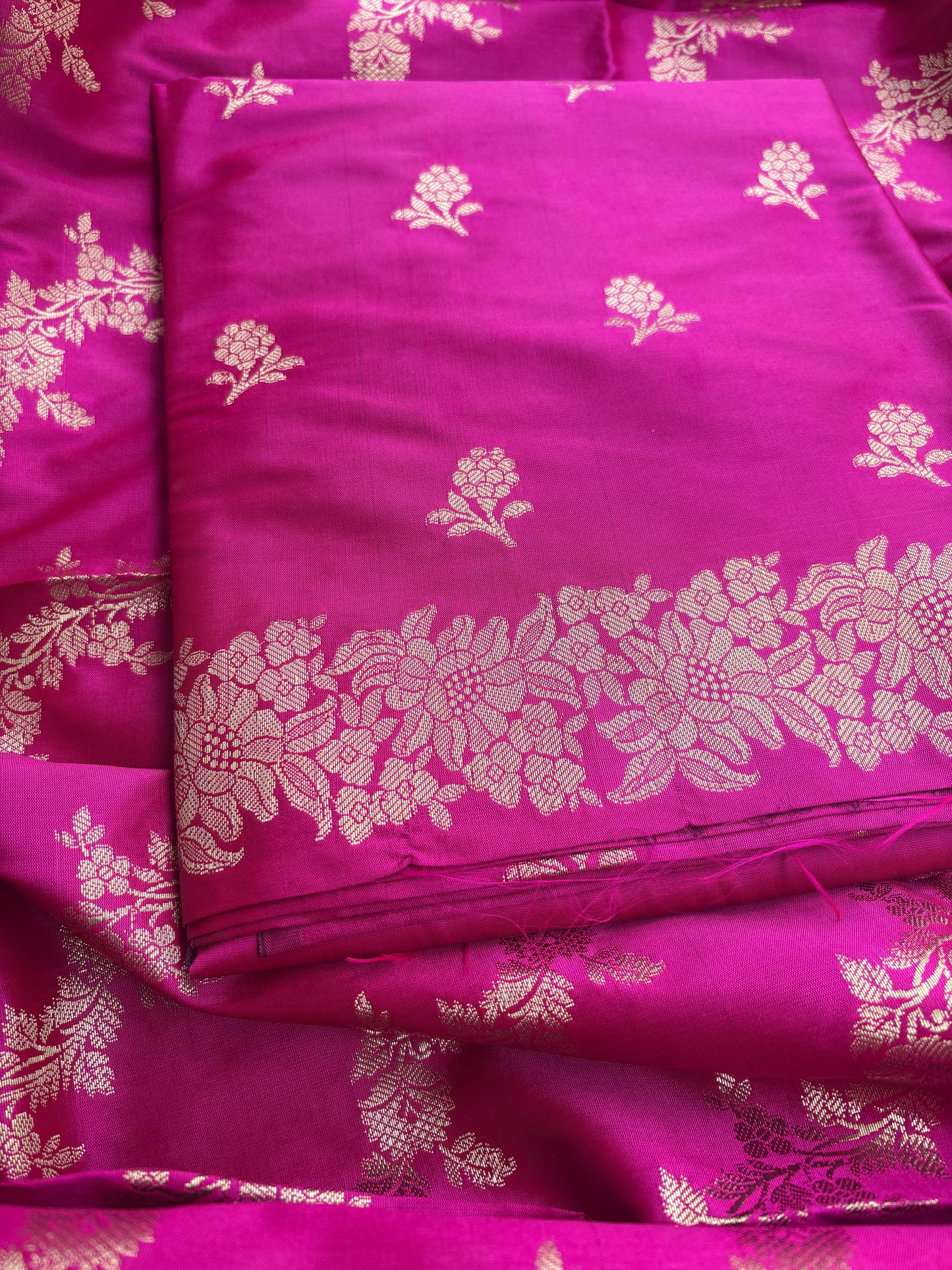 Pink premium Banarasi silk 3 piece suit set
