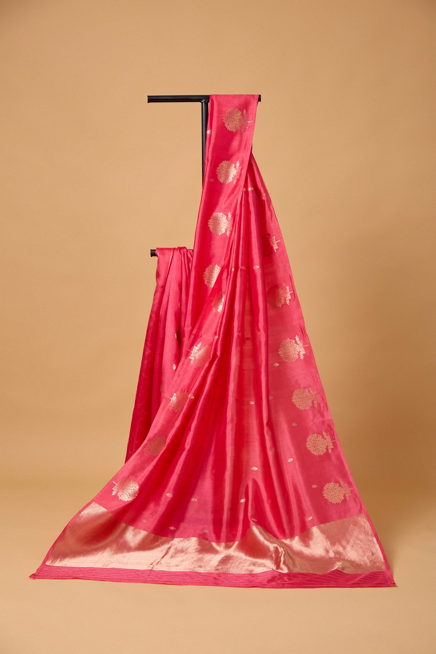 Pink Mango Silk Kadhwa Saree