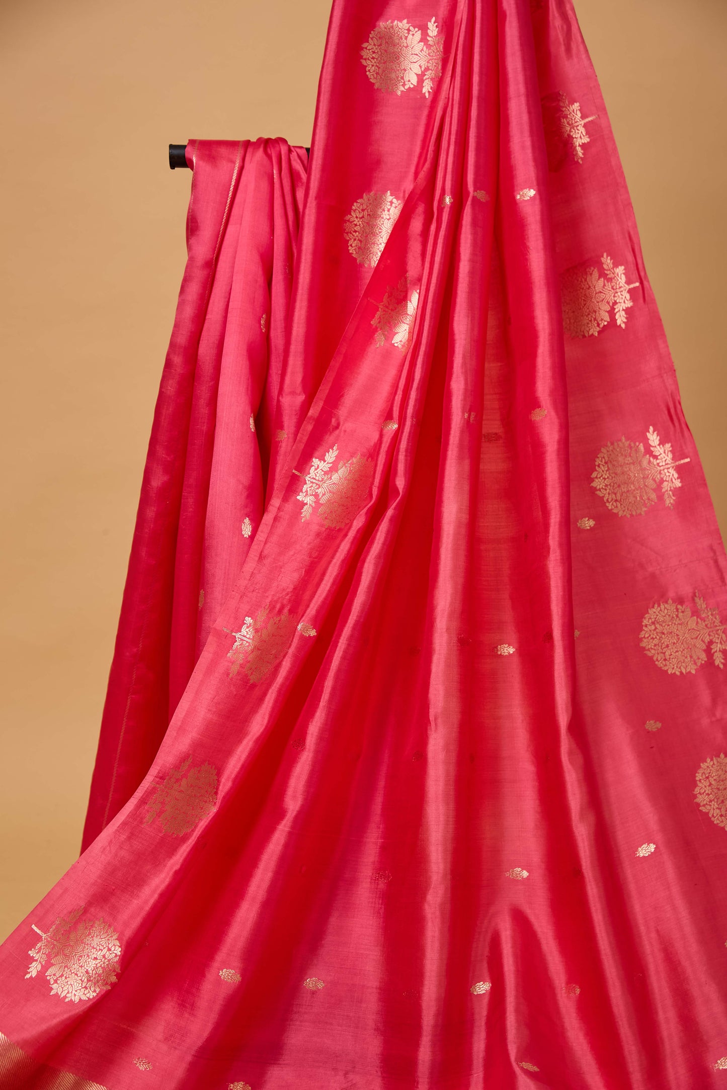 Pink Mango Silk Kadhwa Saree