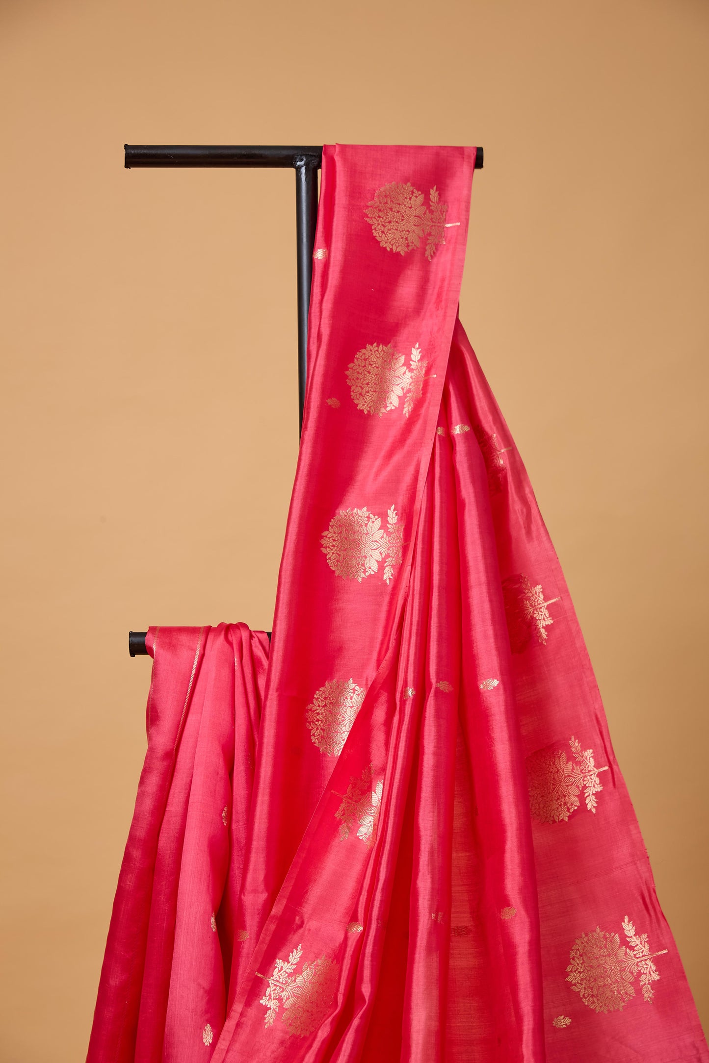 Pink Mango Silk Kadhwa Saree