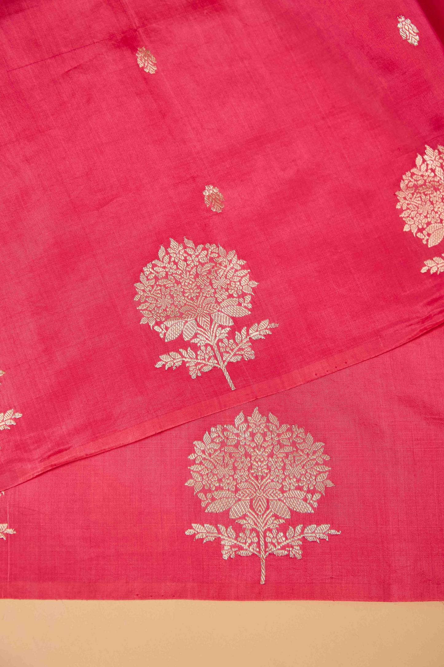 Pink Mango Silk Kadhwa Saree