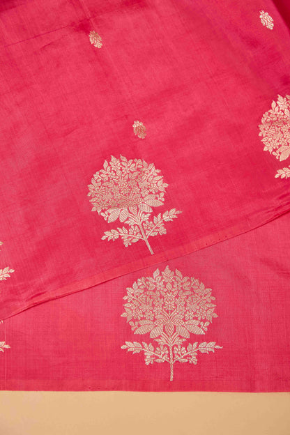 Pink Mango Silk Kadhwa Saree