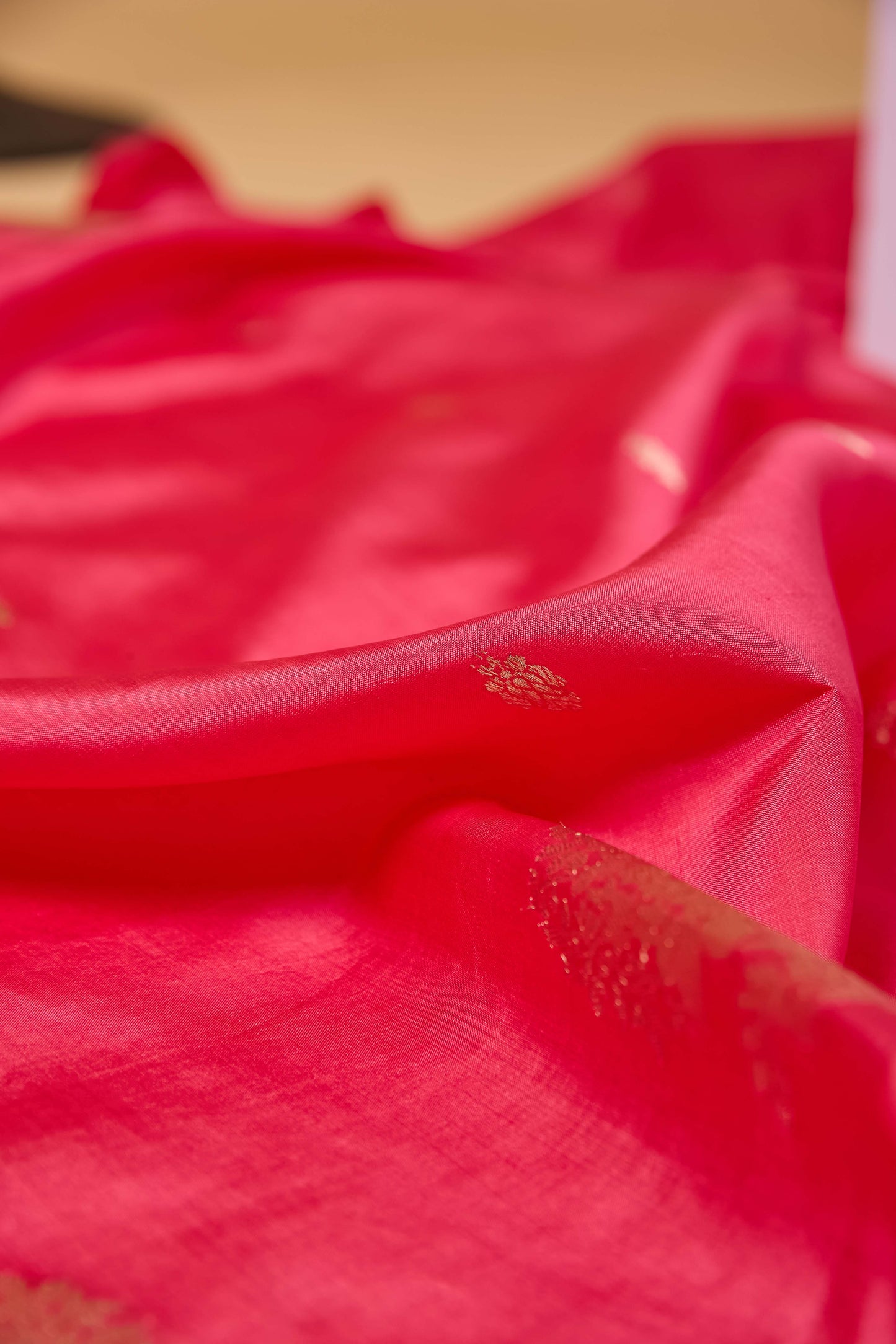 Pink Mango Silk Kadhwa Saree