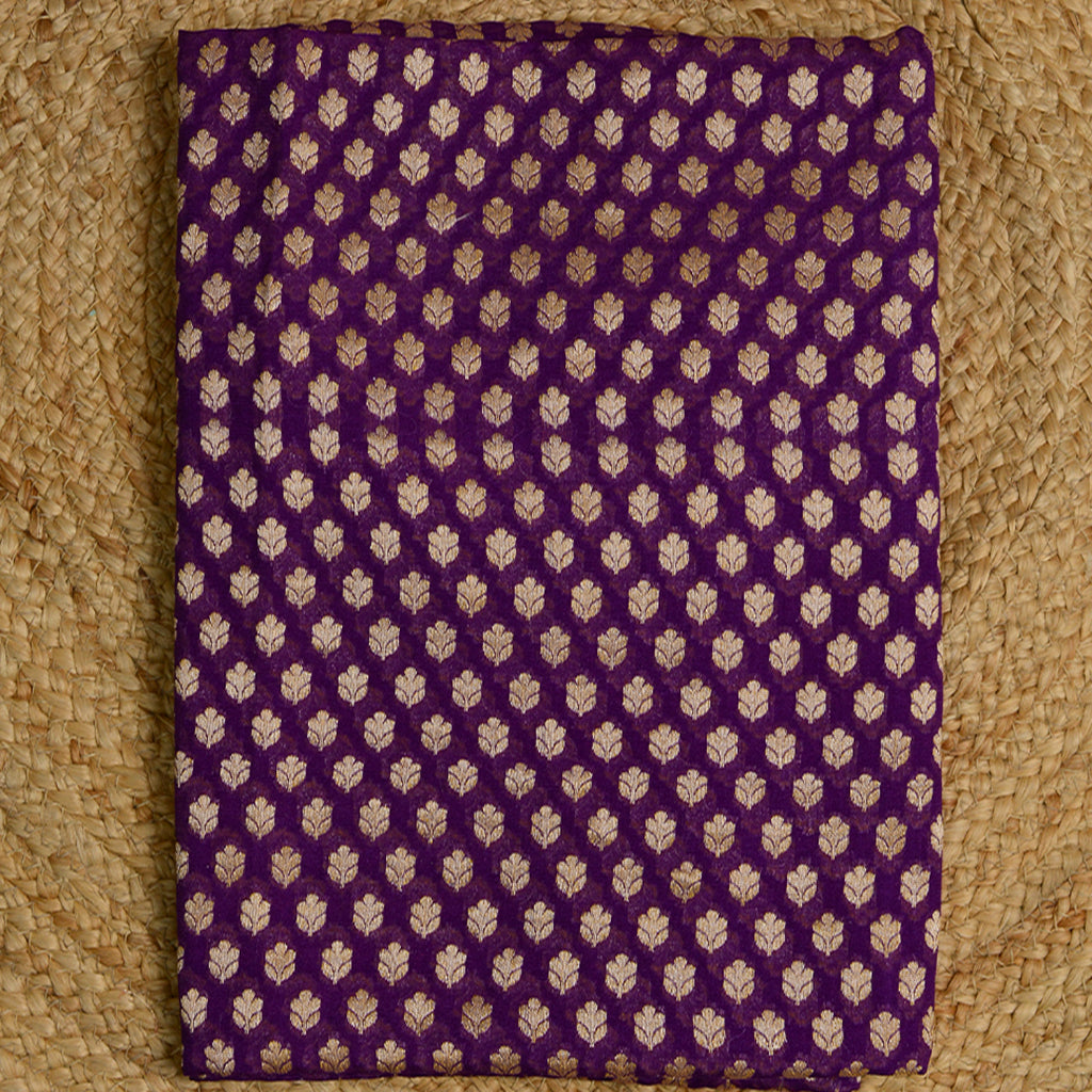 Purple Khaddi georgette suit set