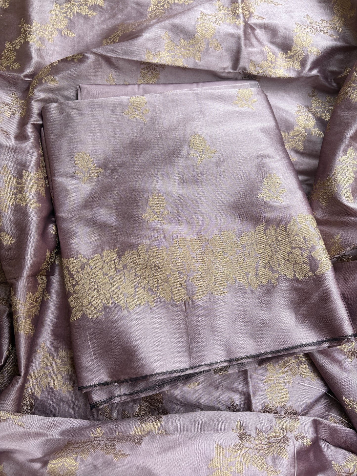 Nude pink premium Banarasi 3 piece suit set
