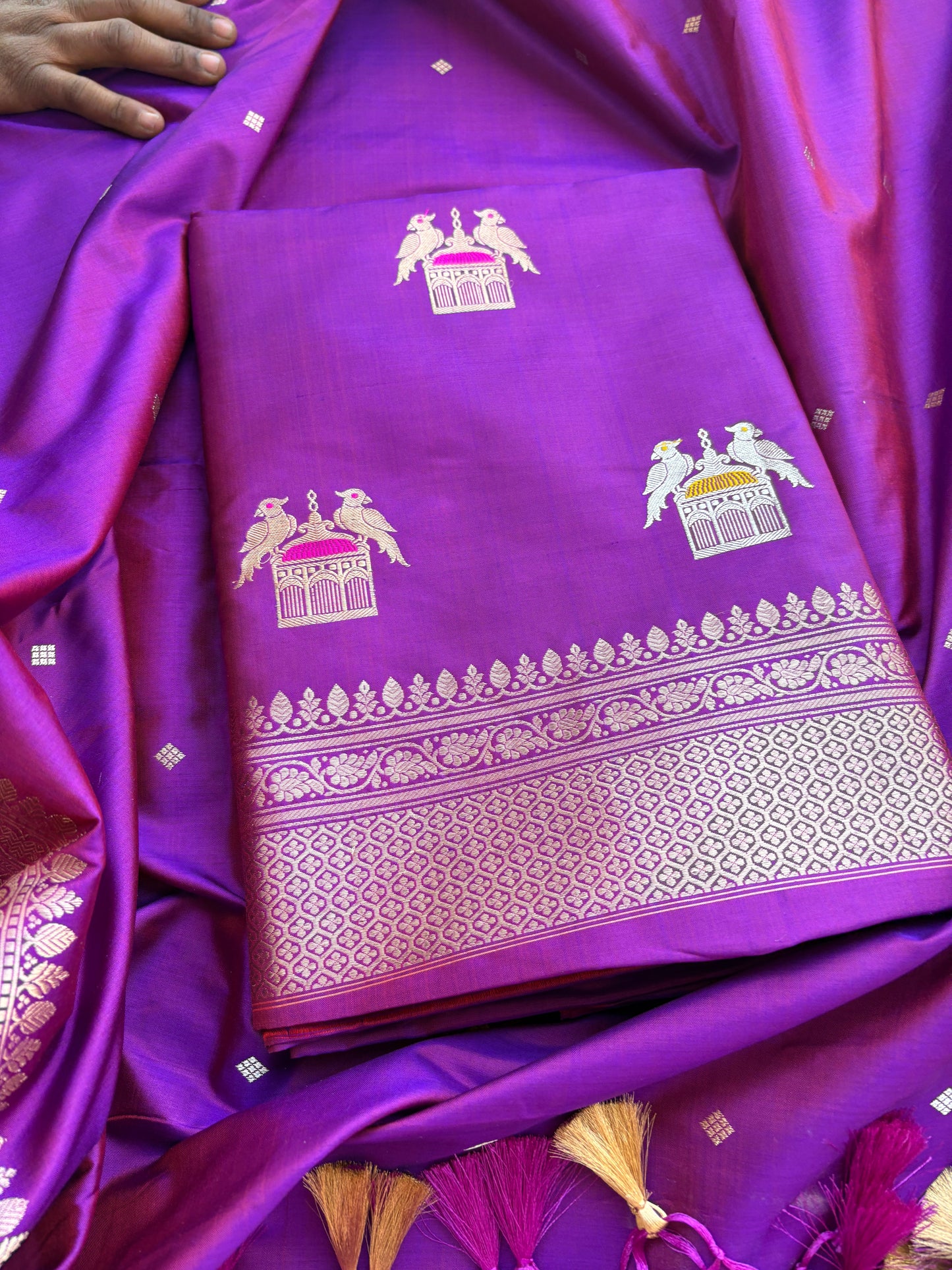 Purple katan by katan kadhwa suit set