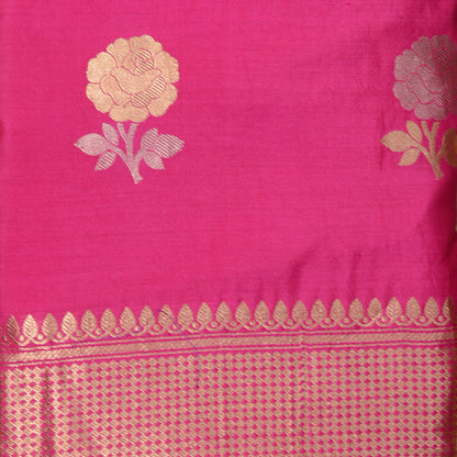 Magenta kurta with purple Khaddi georgette dupatta