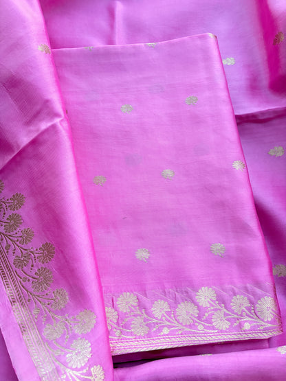 Blush pink raw mango silk suit set