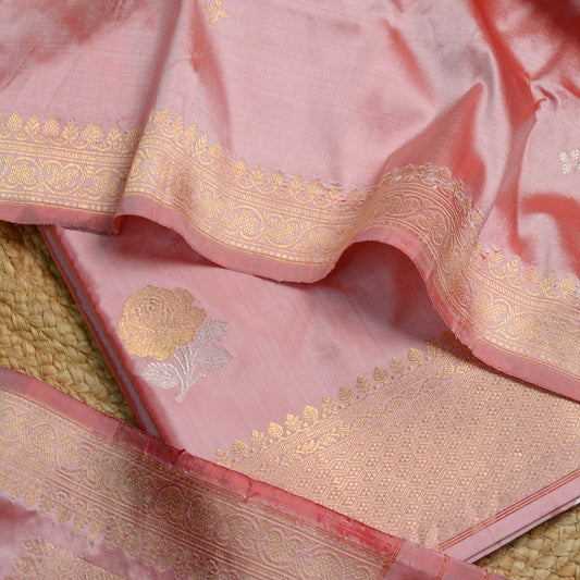 Pink katan by Katan dhoop chau suit set