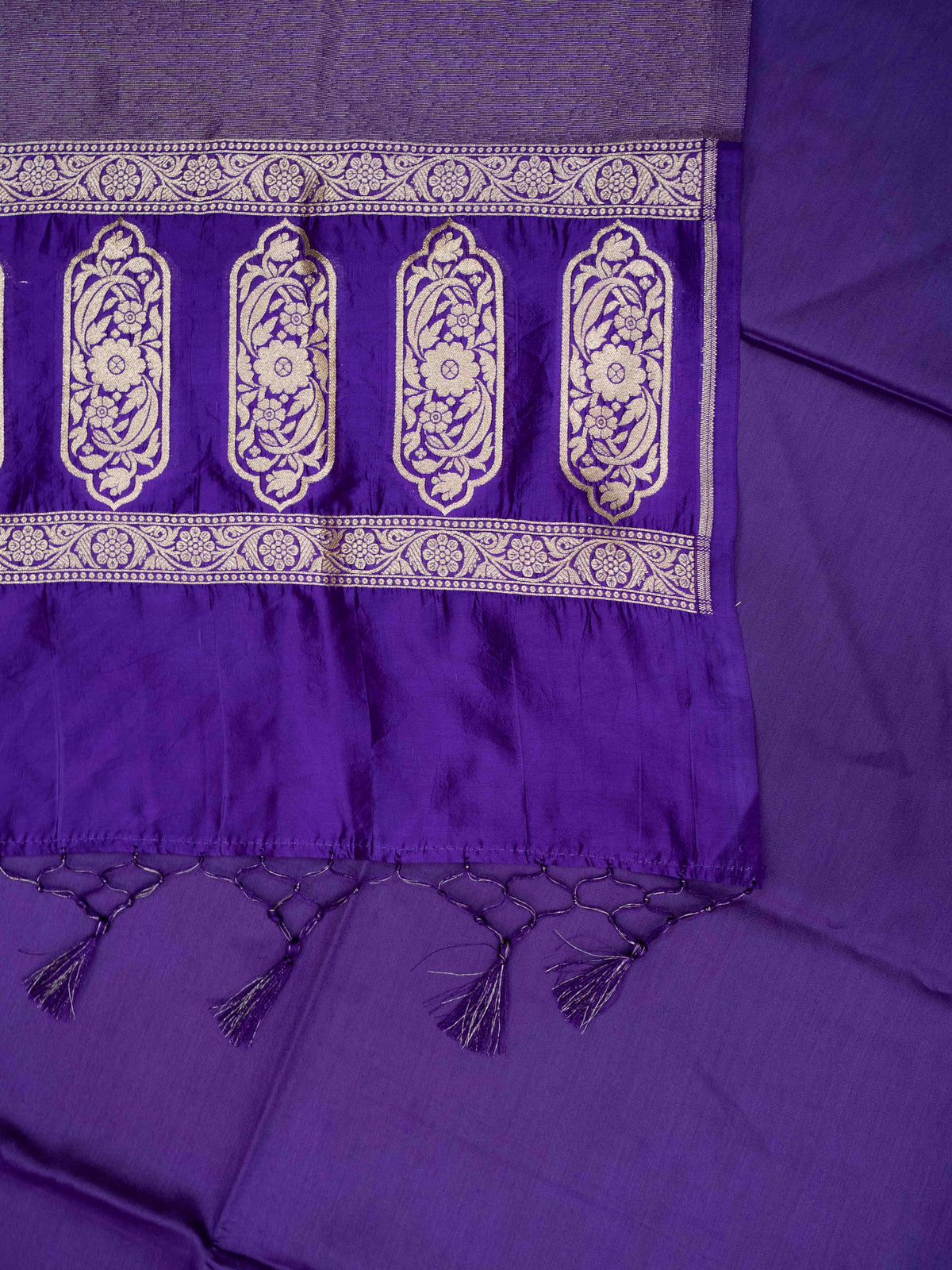 Purple brocade dupion silk suit set
