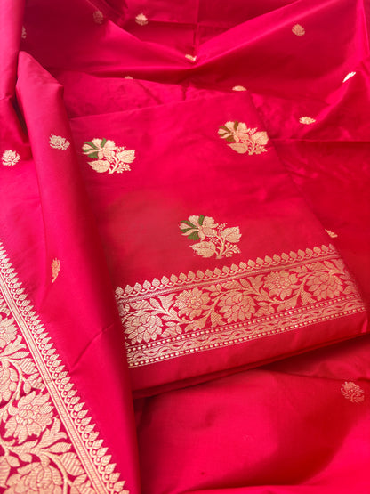 Red Katan by katan meenadar silk suit