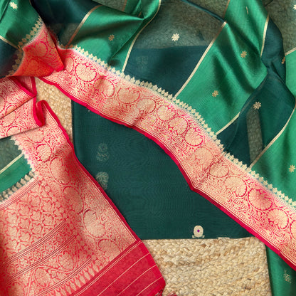 Green red shaded suit set