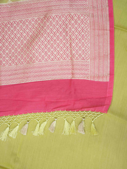Green peach moonga silk suit set