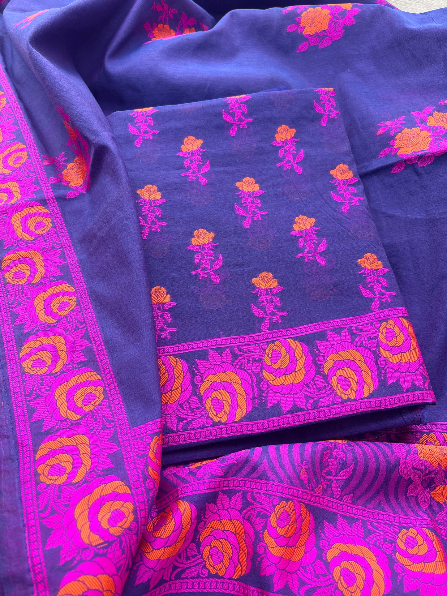 Purple meenadar Chanderi suit set( cc-10)