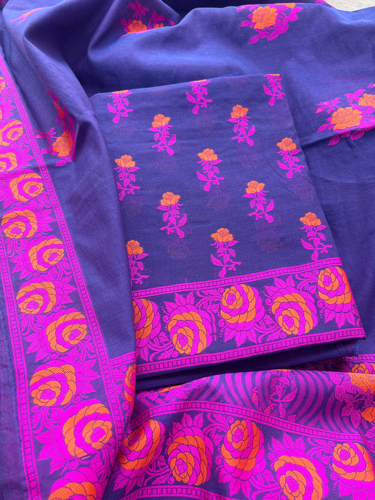 Purple meenadar Chanderi suit set( cc-10)