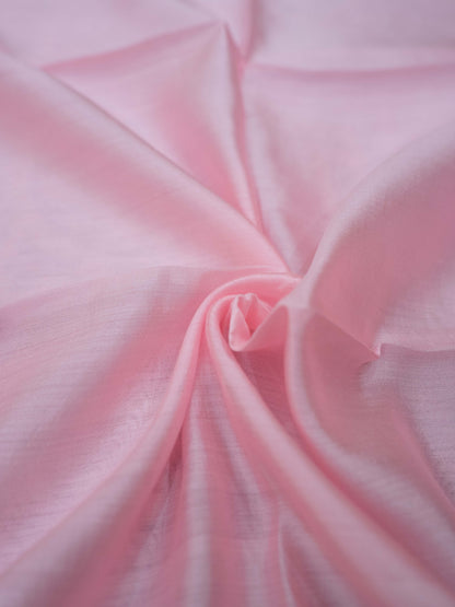 Pink kora silk suit with shaded dupatta