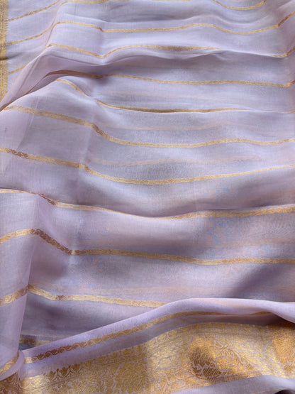 Lavender Chiniya silk 3 piece suit set