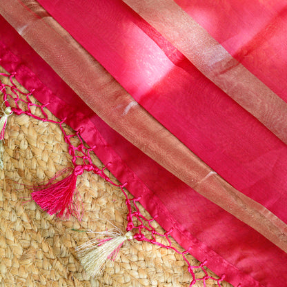 Pink Chanderi silk suit set