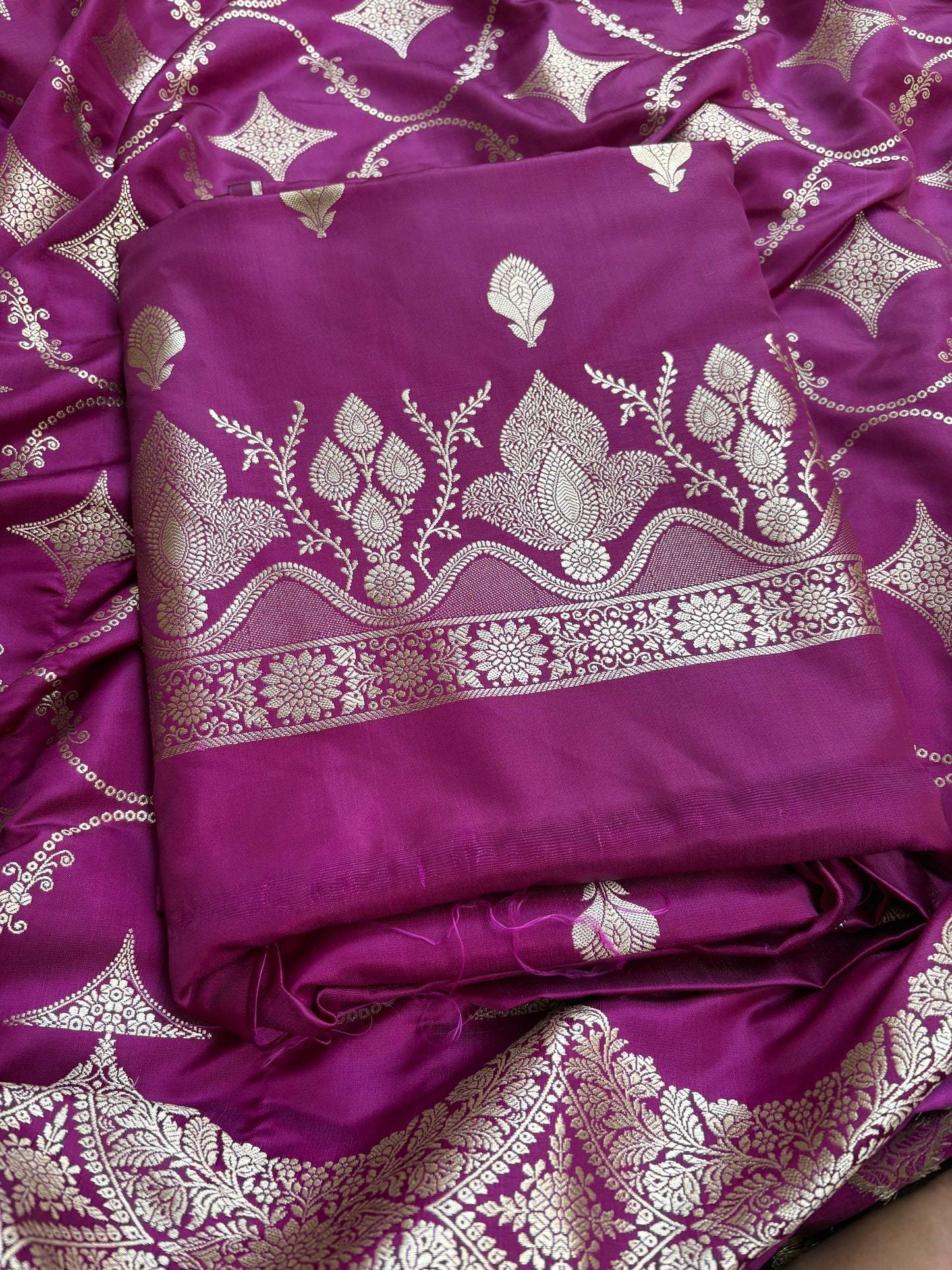 Wine mashru silk 3 piece suit set