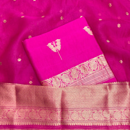 Pink Kora silk 3 piece suit set