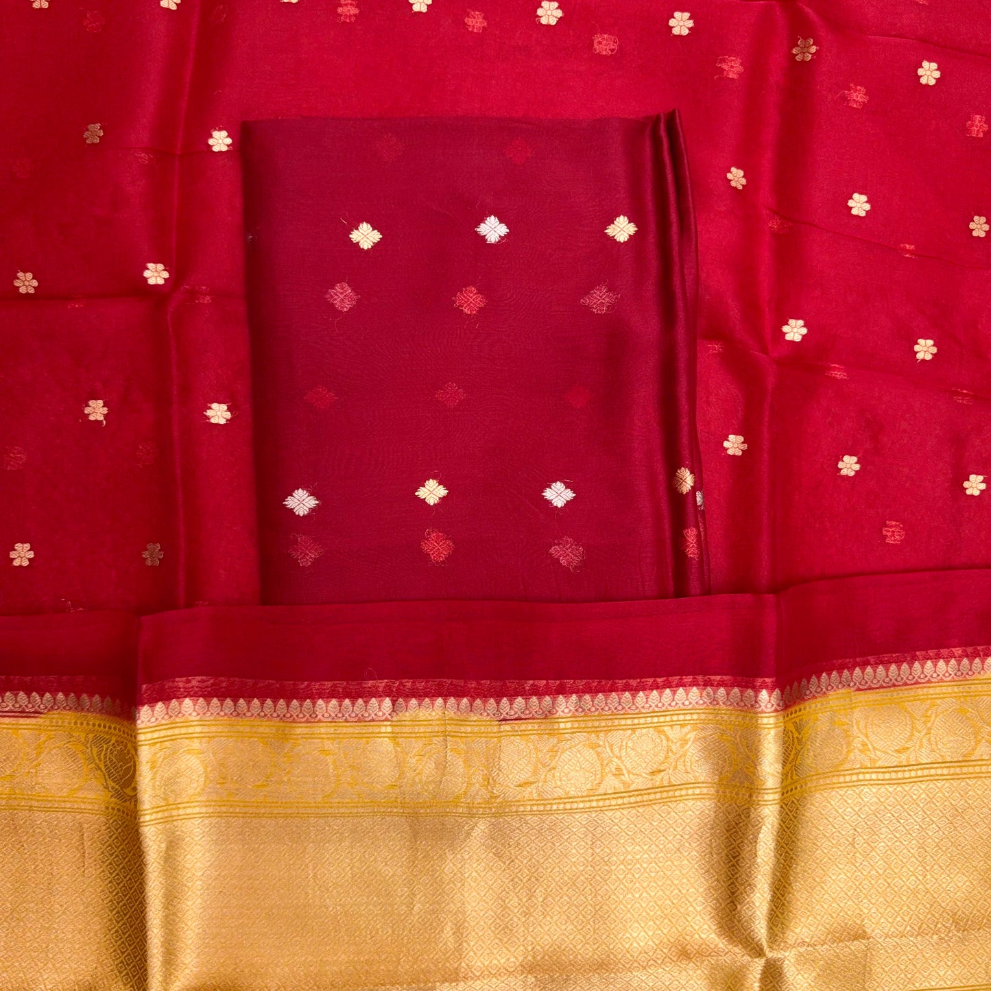Red yellow shaded suit set