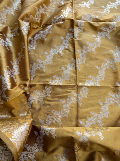 Yellow premium silk suit set