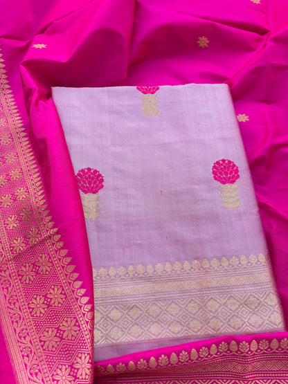 Pink lavender katan by katan silk suit set