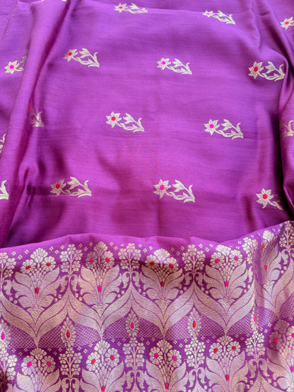 Magenta figure Deisgn Chiniya silk suit set