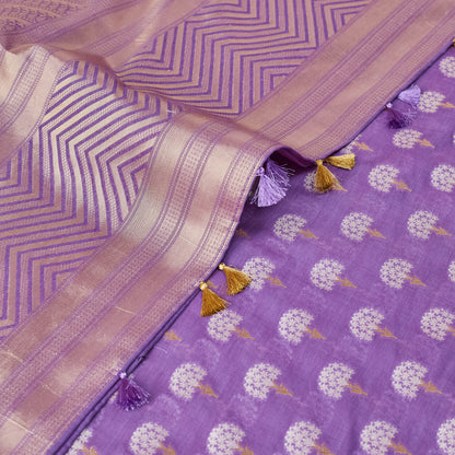 Purple Chanderi cotton 3 piece set