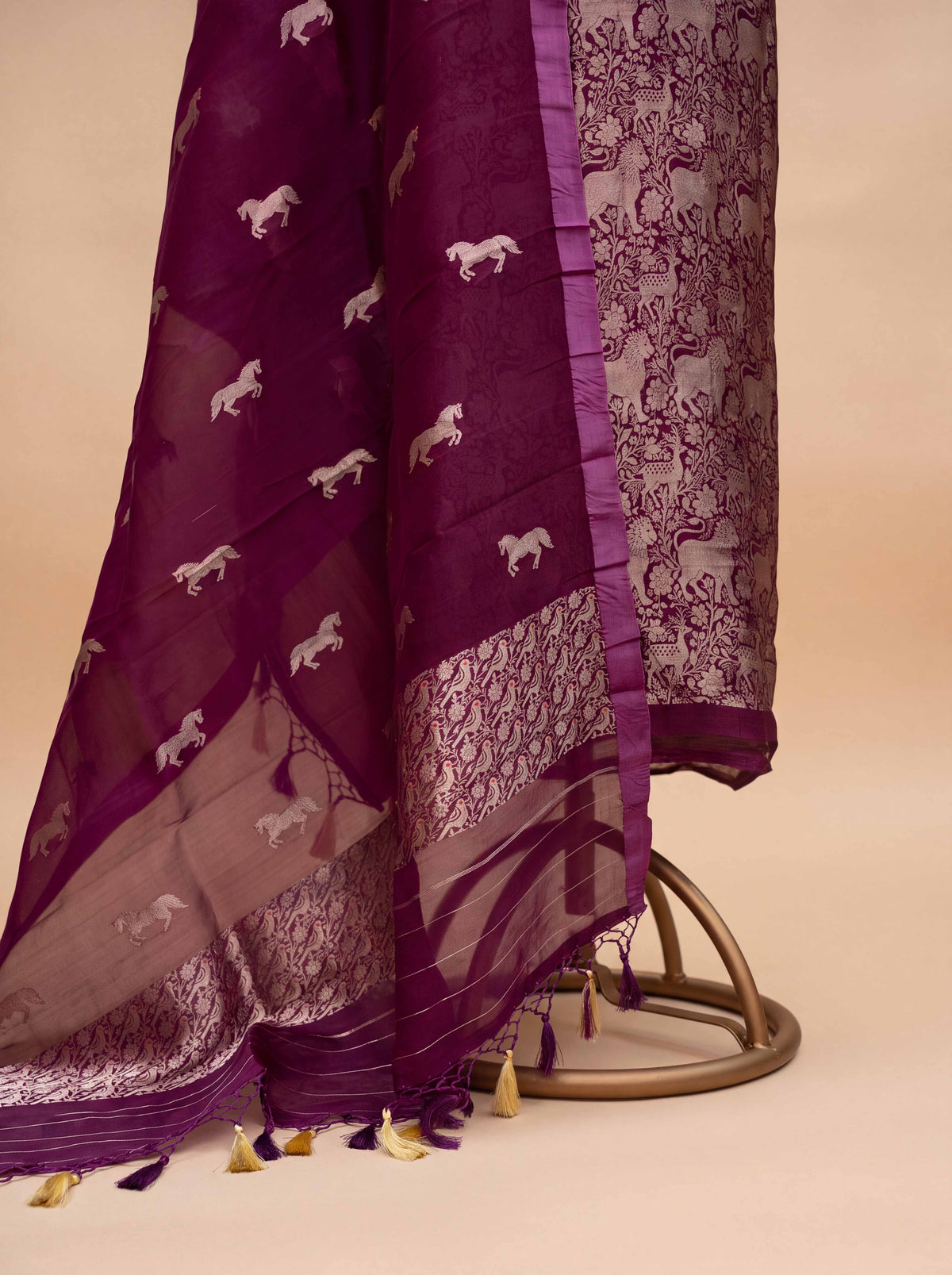 Wine brocade silk suit set