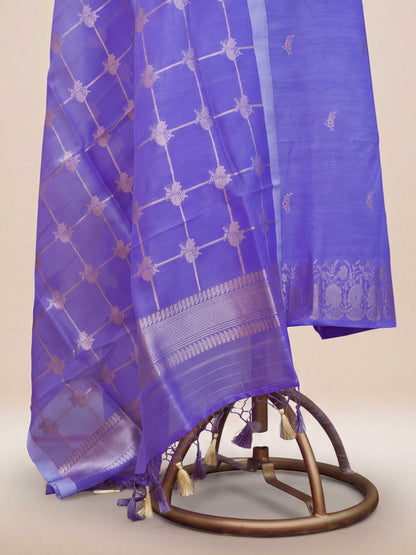 Lavender Chiniya silk suit set