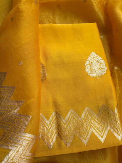 Yellow Chiniya kora suit set