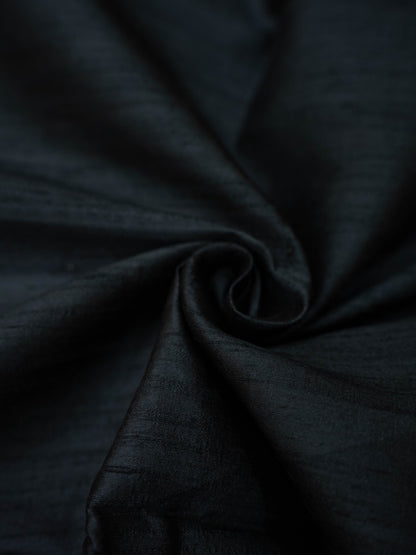 Black raw silk suit set with kadhwa Sona Rupa dupatta